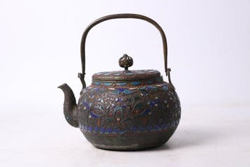 Fluitketel - Koper - Cloisonne Swing-handvat