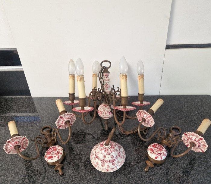 delft - Lustre (3) - Céramique, Métal, Antiek en Kunst, Curiosa en Brocante