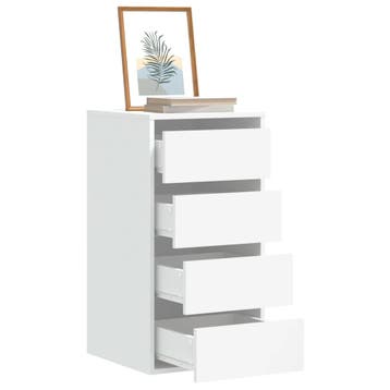 vidaXL Ladekast 40x41x76 cm bewerkt hout wit, Verzenden