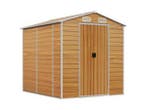 Veiling - VidaXL metalen tuinschuur houtlook 215x191x198cm, Nieuw