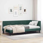 vidaXL Hoek Bed Frame Donkergroen 90 cm x 190 cm Fluweel, Verzenden