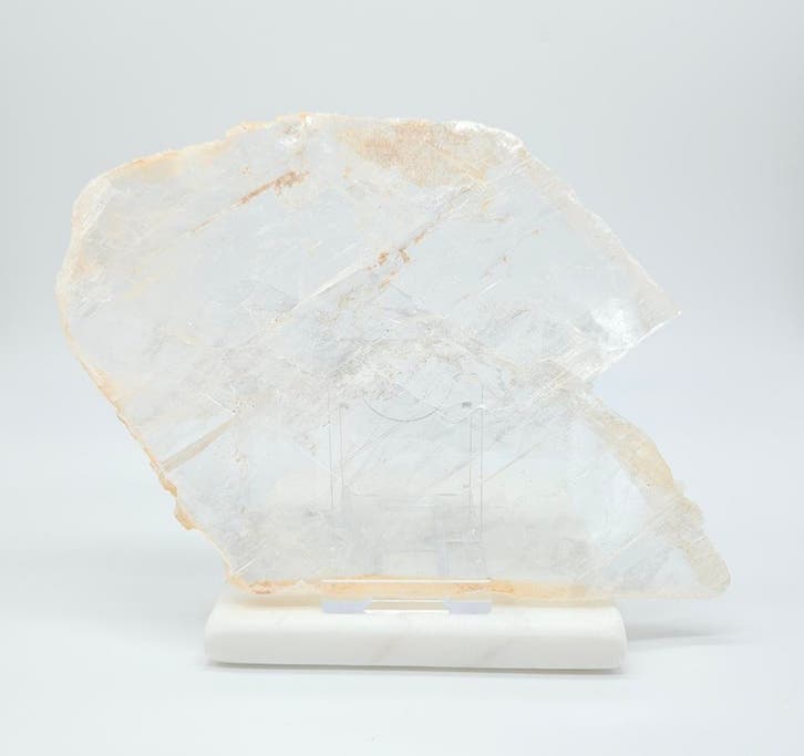 Mariaglas (heldere seleniet) zie filmpje, Handtassen en Accessoires, Edelstenen, Ophalen of Verzenden