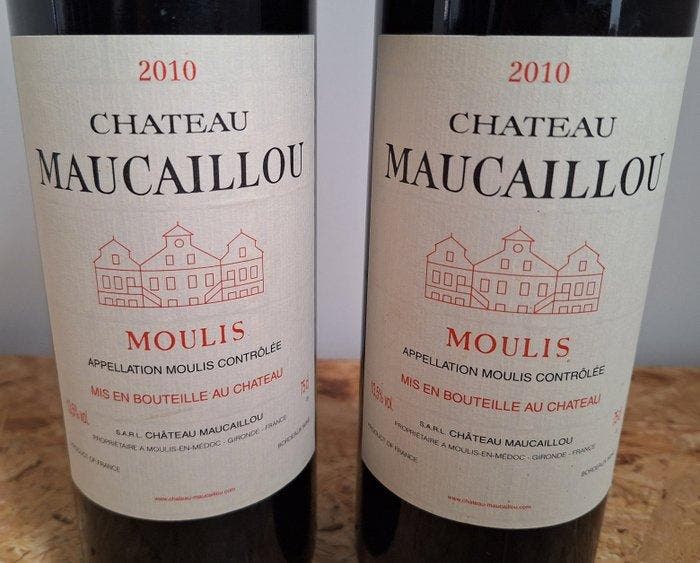 2006 x 3 Château Poujeaux & 2010 x 2 Château Maucaillou -, Verzamelen, Wijnen