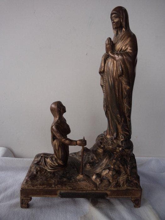 Antiek Wijwatervat - Swiss - Rijkert - 1920 - Bernadete met, Antiek en Kunst, Kunst | Niet-Westerse kunst