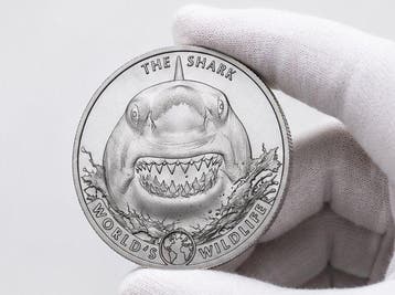 Congo. 20 Francs 2026 – Shark – World’s Wildlife – 1 oz
