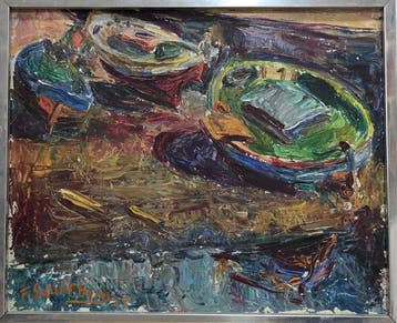 Francisca Salvat Homs (1946) - Barcas en el puerto