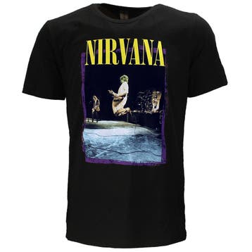 Nirvana Stage Jump T-Shirt - Officiële Merchandise, Nieuw