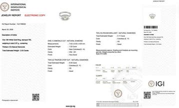 Zonder minimumprijs - Ring - 18 karaat Witgoud - 2.03ct. tw., Nieuw