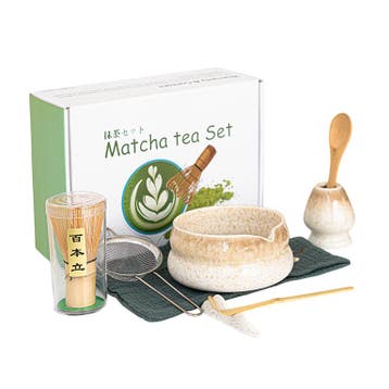 Matcha Thee Set - Kom - Klopper - Thee Zet Set, Verzenden, Nieuw