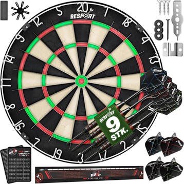 Dartboard - Met 9 Dartpijlen & Accessoires - Dartboard - RE:, Verzenden, Nieuw