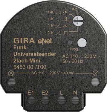 Gira ENet 2-Kanaals Mini Universeel Draadloos Zender -, Verzenden, Nieuw