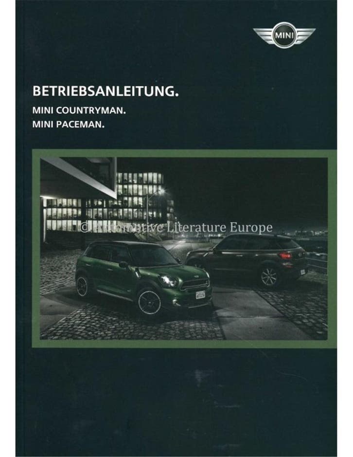 2016 MINI COUNTRYMAN & PACEMAN INSTRUCTIEBOEKJE DUITS, Autos : Divers, Modes d'emploi & Notices d'utilisation, Enlèvement ou Envoi
