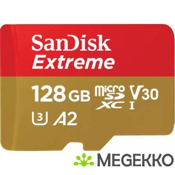 SanDisk Extreme 128GB MicroSDXC Geheugenkaart, Verzenden, Nieuw
