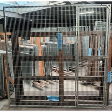 Voorpaneel gaas met deur - 200 x 200 - 20x70x3.2 - zonder