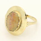 Sans prix de réserve - Bague - 14 carats Or jaune - Opaal