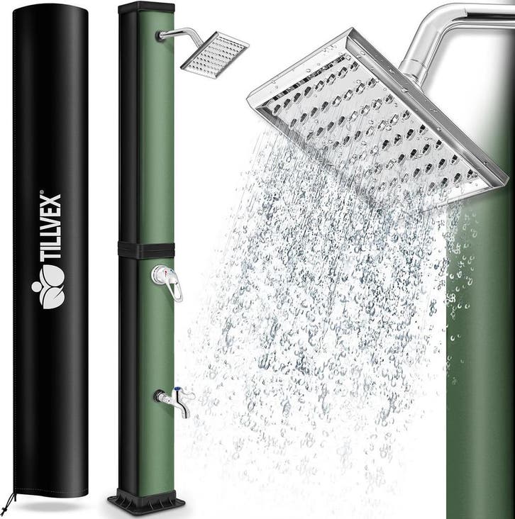 Buitendouche - Tuindouche - Zonneenergie - 40L - Groen - Til, Doe-het-zelf en Bouw, Sanitair, Nieuw, Verzenden