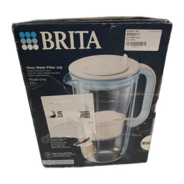 BRITA Glazen Waterfilterkan 2,5L Blauw — zo goed als nieuw, Verzenden, Nieuw