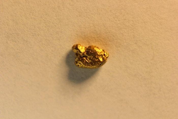 Goud Goud nugget- 0.14 g - (1), Verzamelen, Mineralen en Fossielen