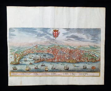 Italië - Ligurië / Genua / Italië; Matthaus Merian - Genua -