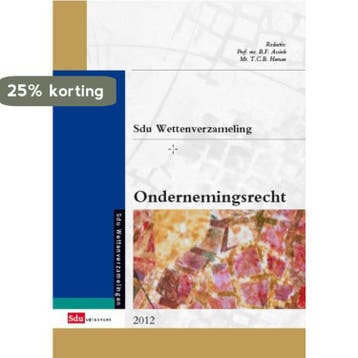 Ondernemingsrecht / 2012 / Sdu wettenverzameling, Verzenden, Gelezen
