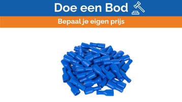 Bieden: Blue Insulated Female Spade Terminals 2.5-6.6mm 50p, Ophalen of Verzenden, Nieuw