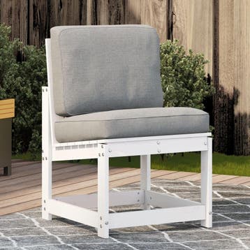 vidaXL Tuinstoel 50,5x55x77 cm massief grenenhout wit, Verzenden