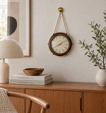 Wandklok - Mauthe Mid-century modern Hardhout - 1955-1965