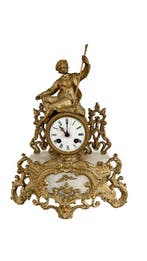 Pendule de cheminée - Régule, Albâtre - 1850-1900, Antiquités & Art