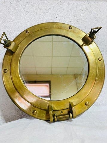 Patrijspoort - Ancien maritime de bateau miroir , yacht ,
