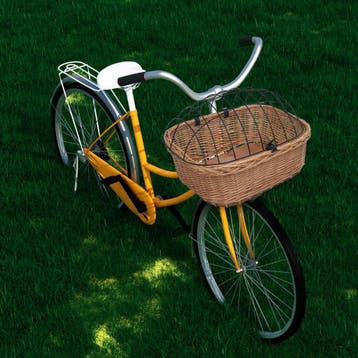 vidaXL Fietsstuurmand met deksel 50x45x35 cm natuurlijk, Verzenden