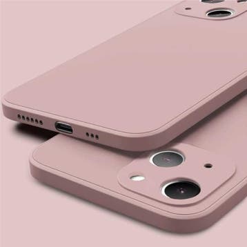 iPhone 13 Mini Square Silicone Hoesje - Zachte Matte Case, Verzenden, Nieuw