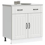 vidaXL Onderkast Lucca bewerkt hout wit, Verzenden, Nieuw