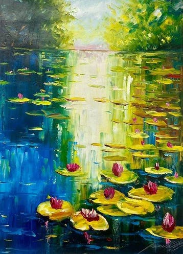 Yuni R. P 73 x 106 cm - Serenidad sobre el Agua