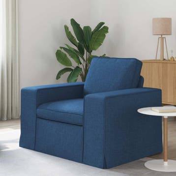 vidaXL bank / zetel Blauw 103 x 80 x 82 cm Stof, Verzenden