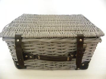 Picknickmand - Rattan - bestek-keramiek-glas