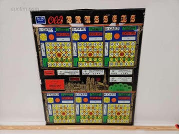 Originele frontplaat van bingo- en spelautomaat..., Verzamelen, Nieuw
