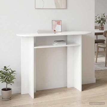 vidaXL Wandtafel Wit 100 x 39,5 x 75 cm Bewerkt hout, Maison & Meubles, Verzenden