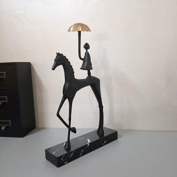 Sculpture, The dream girl - 36.5 cm - Fonte, Marbre