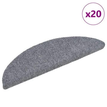 vidaXL Trapmatten Zelfklevend 20 stuks 56x17x3 cm Lichtgrijs, Verzenden