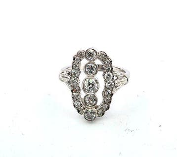 Ring Platina - 1.16ct. tw. Diamant (Natuurlijk) - Diamant, Nieuw