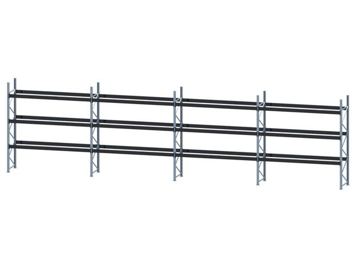 Palletstelling - 5 staanders 3900x1100mm - Tot. lengte: 16m, Zakelijke goederen, Kantoor en Winkelinrichting | Magazijn, Stelling en Opslag