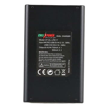 Chilpower LP-E17 Dual acculader met garantie, Audio, Tv en Foto, Ophalen of Verzenden, Gebruikt