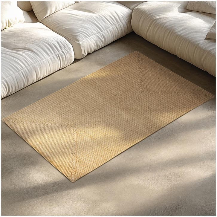 Gevlochten vloerkleed Vibe van jute, boho-stijl, Huis en Inrichting, Stoffering | Tapijten en Vloerkleden, Verzenden