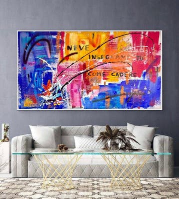 Michele Socionovo - XXL. Neve insegnami tu come cadere, Antiquités & Art, Art | Peinture | Moderne