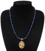 Lapis lazuli - Sint-Vincent Ferrier – Gidsende Halsketting –