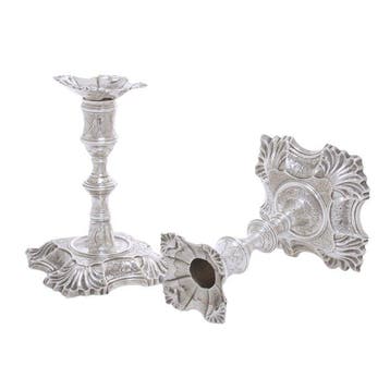 William Cafe - Kaarsenhouder (2) - .925 zilver - 1760 Cast
