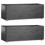 vidaXL Tuinmeubelhoezen 2 st 8 oogjes rechthoekig 192x82x65, Verzenden