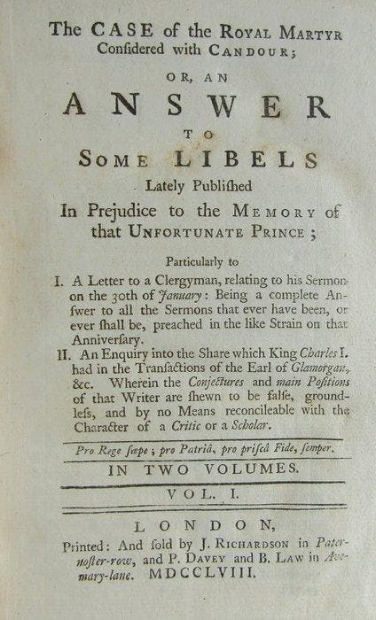 John Boswell - The Case of the Royal Martyr Considered with, Antiek en Kunst, Antiek | Boeken en Manuscripten