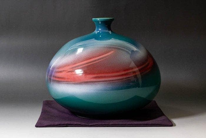 Arita ware pot “Heat Haze” - Keramiek - Zenji Sadamatsu, Antiquités & Art, Antiquités | Autres Antiquités