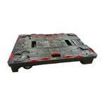 Rolplateau zwart 80 x 60 x 20 cm 2 vaste wielen 2, Ophalen of Verzenden